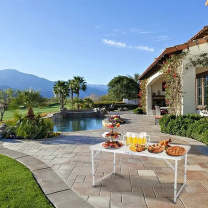 Multipurpose Indoor/Outdoor Lightweight Folding Table with Carry Handle FastFurnishings