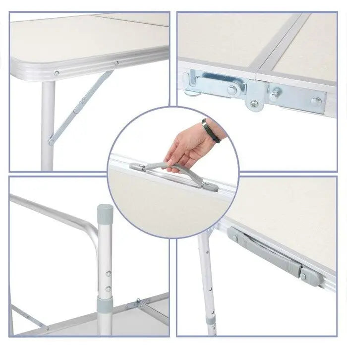 Multipurpose Indoor/Outdoor Lightweight Folding Table with Carry Handle FastFurnishings
