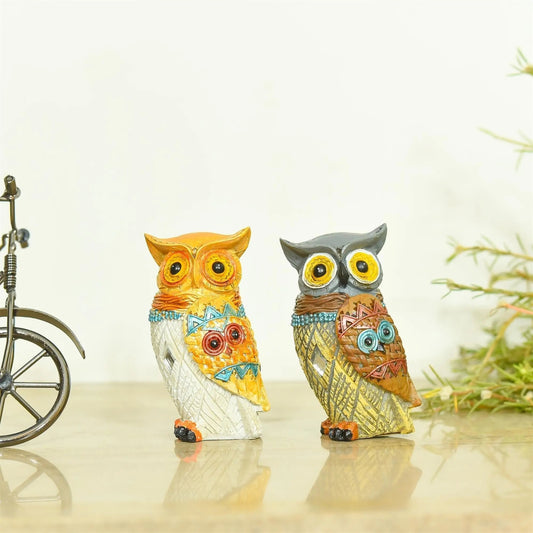 Polyresin Owl Home Decor Gift Set SAMA Homes