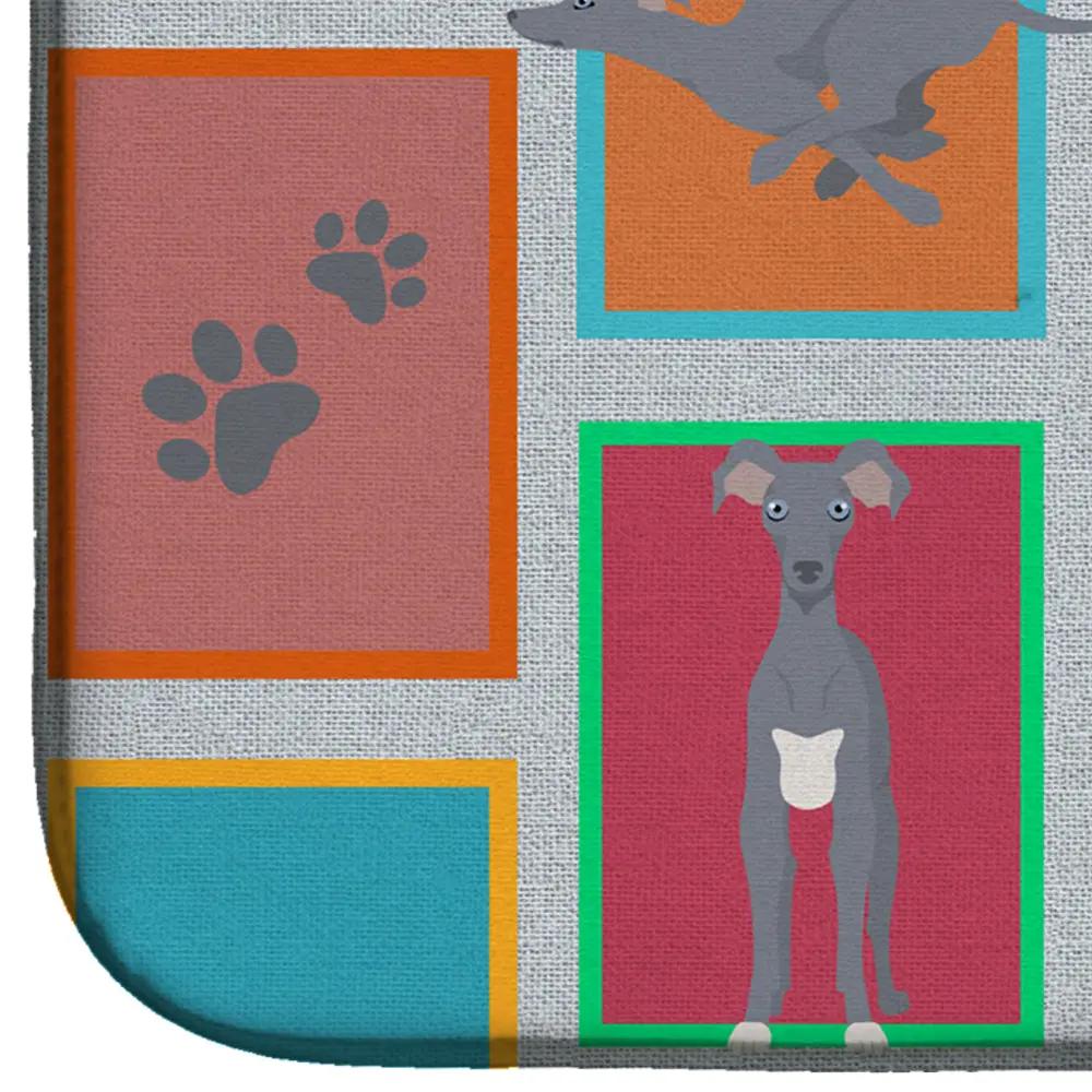 Lots of Italian Greyhound Dish Drying Mat-3