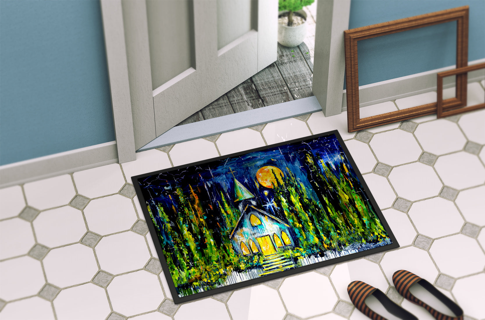 Rock of Ages Church Doormat Caroline's Treasures