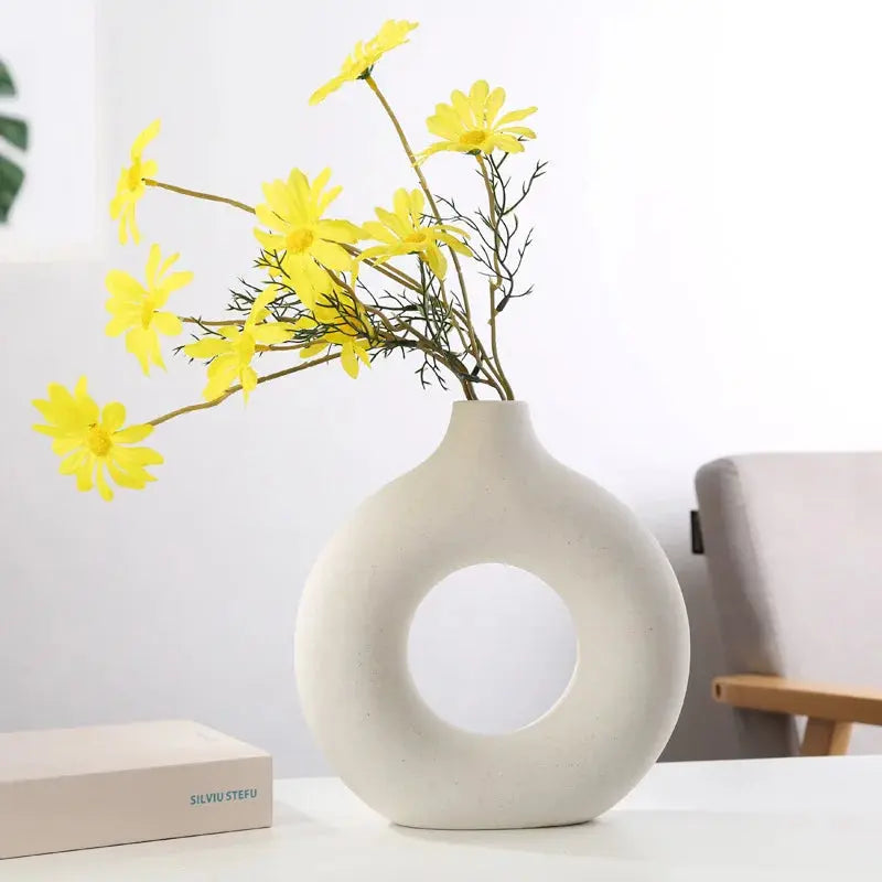 Round Ceramic Vase for Home Decor OBA