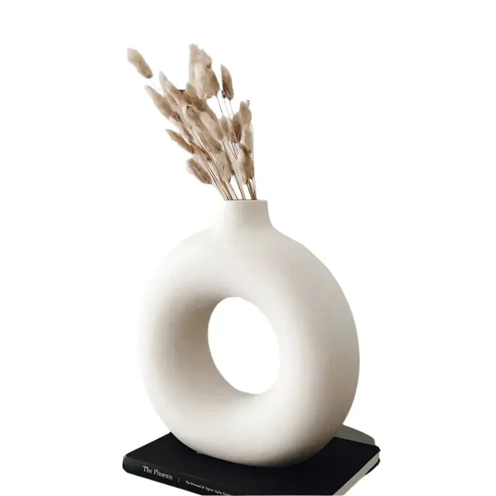 Round Ceramic Vase for Home Decor OBA