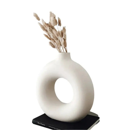 Round Ceramic Vase for Home Decor OBA