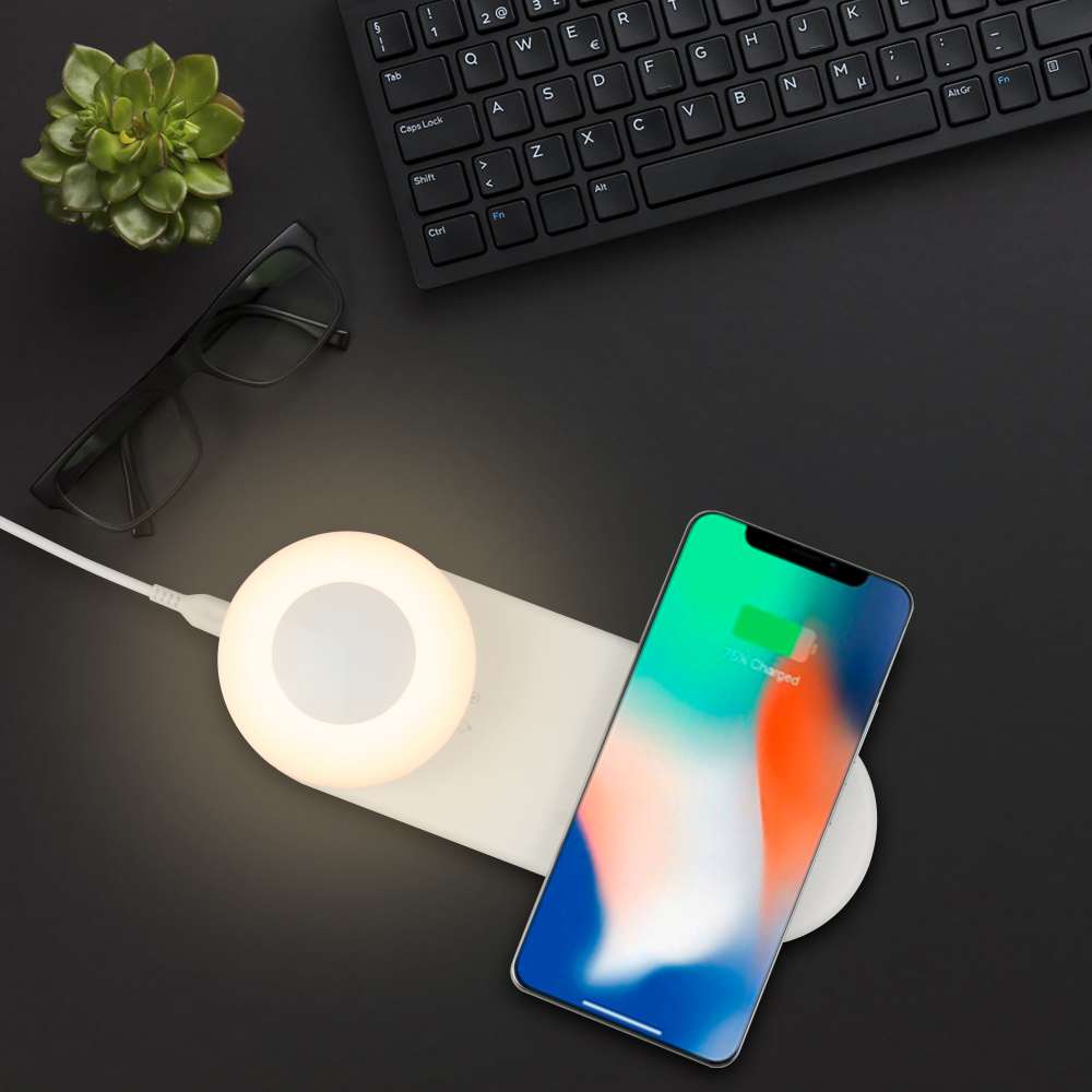 Wireless Charging Dot Night Light Lampdepot