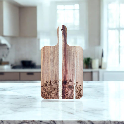 Mushroom Acacia Cutting Board, Engraved Cutting Board The McGarvey Workshop