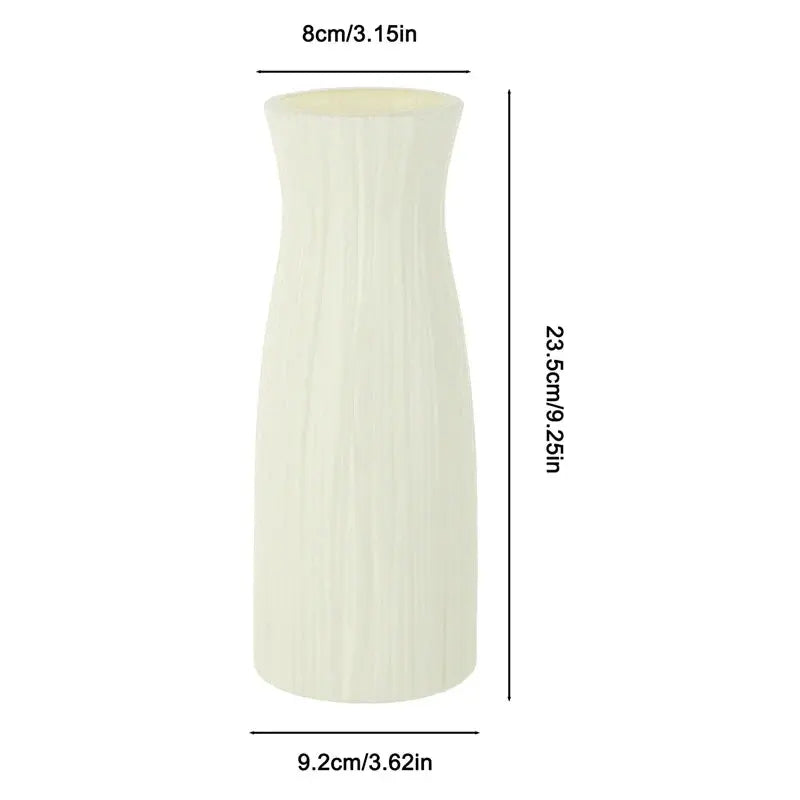 NNEOBA White Plastic Vase for Home and Wedding Decor NNEOBA