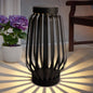Outdoor Solar Lantern Black Metal Light Waterproof-4