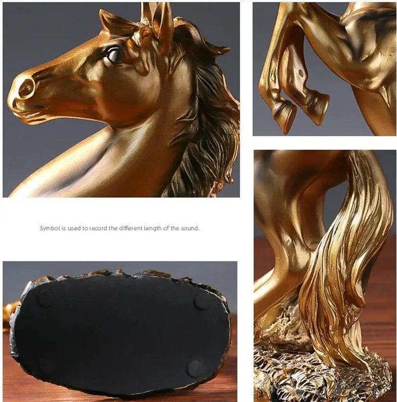 Elegant Resin Horse Sculpture - Creative Home and Office Decor OBA