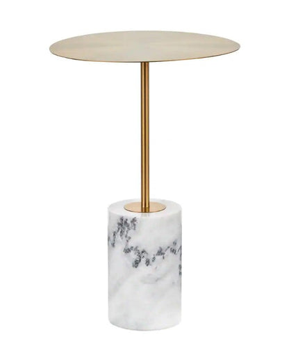 Side Table in Gold and Marble Stone Zo BlakHom