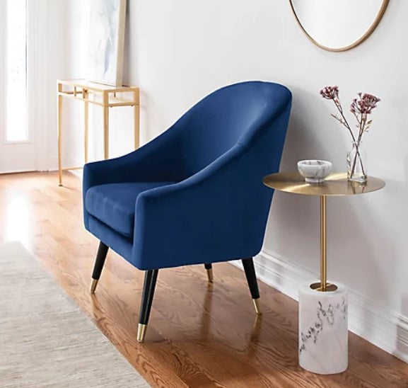 Side Table in Gold and Marble Stone Zo BlakHom