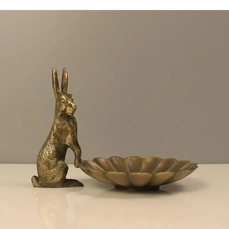 Whimsical Rabbit Brass Ornaments: Artistic Charm for Home Decor" OBA