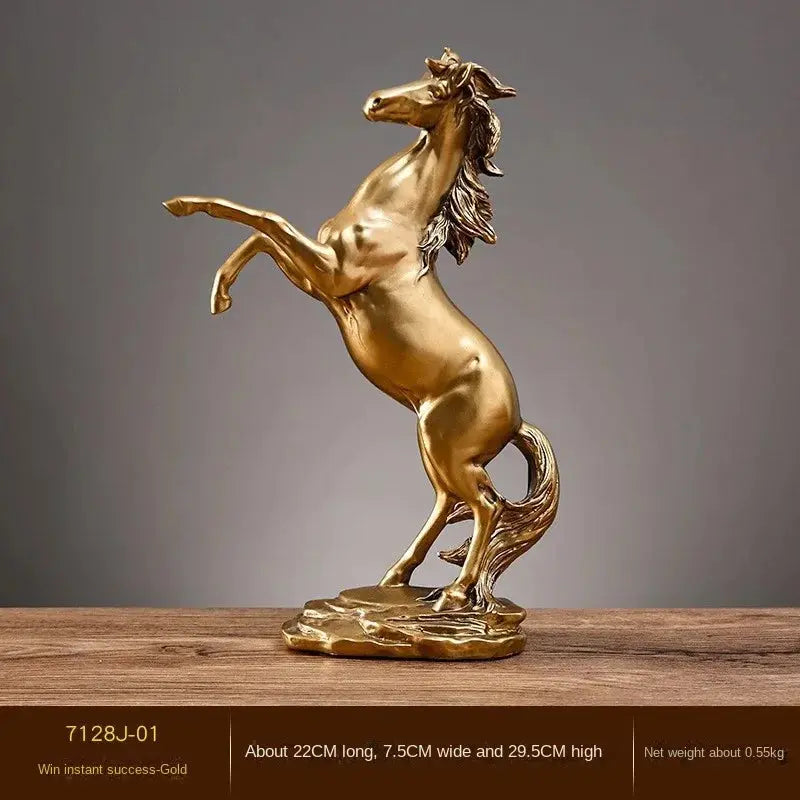 Elegant Resin Horse Sculpture - Creative Home and Office Decor OBA