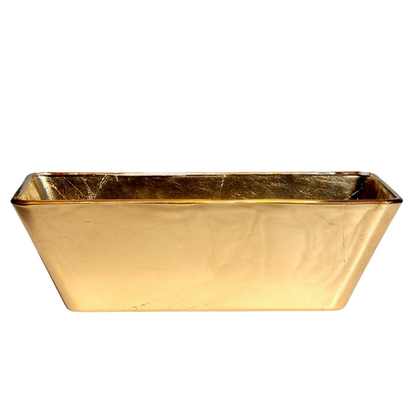 Greek Gold Gilded 13" Rectangular Bowl M BlakHom