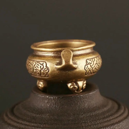 NNEDSZ Vintage Brass Tripod Censer for Home Decor NNEDSZ