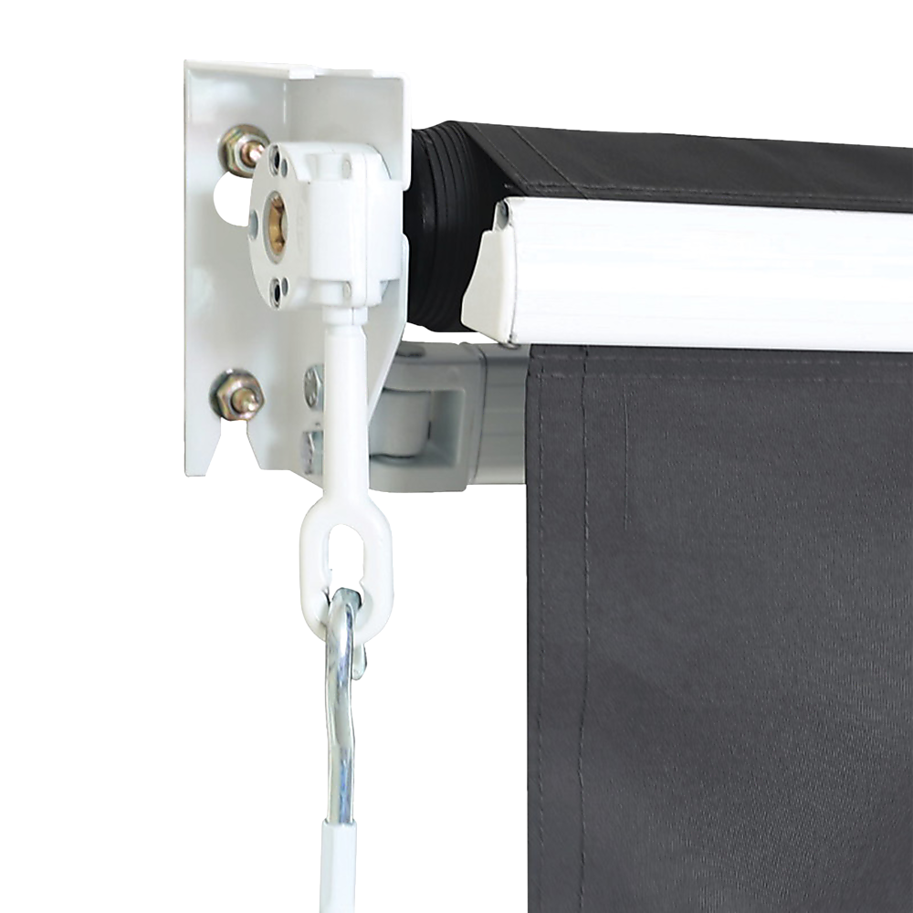 NNEDSZ Outdoor Folding Arm Awning Retractable Sunshade Canopy Grey 5.0m x 3.0m-4