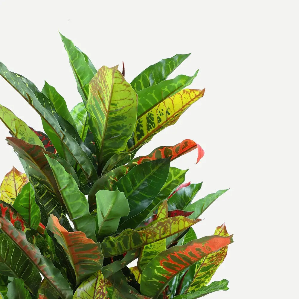 NNEDSZ 125cm Faux Artificial Home Decor Potted Codiaeum Plant NNEDSZ