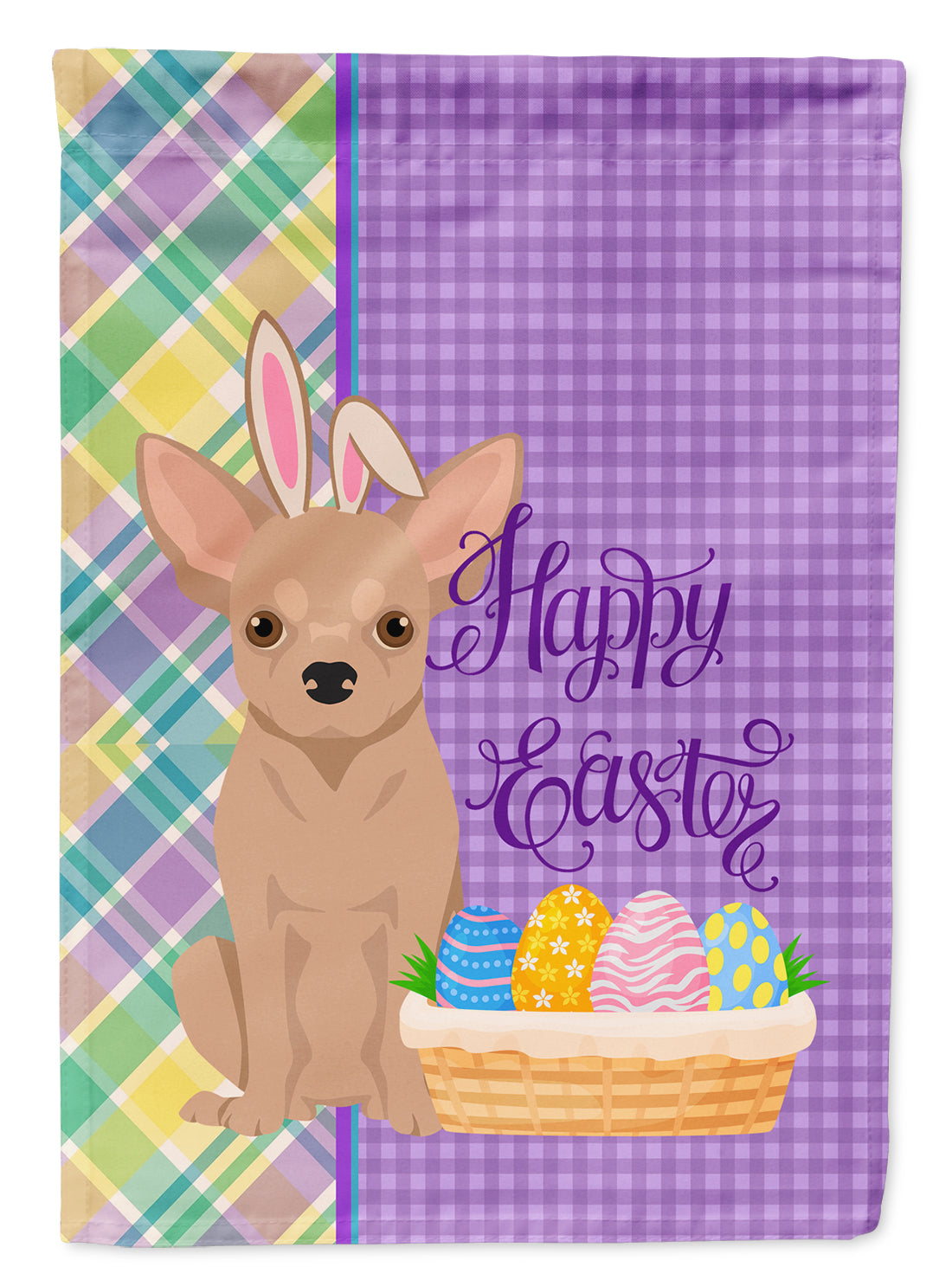 Cream Chihuahua Easter Garden Flag Caroline's Treasures
