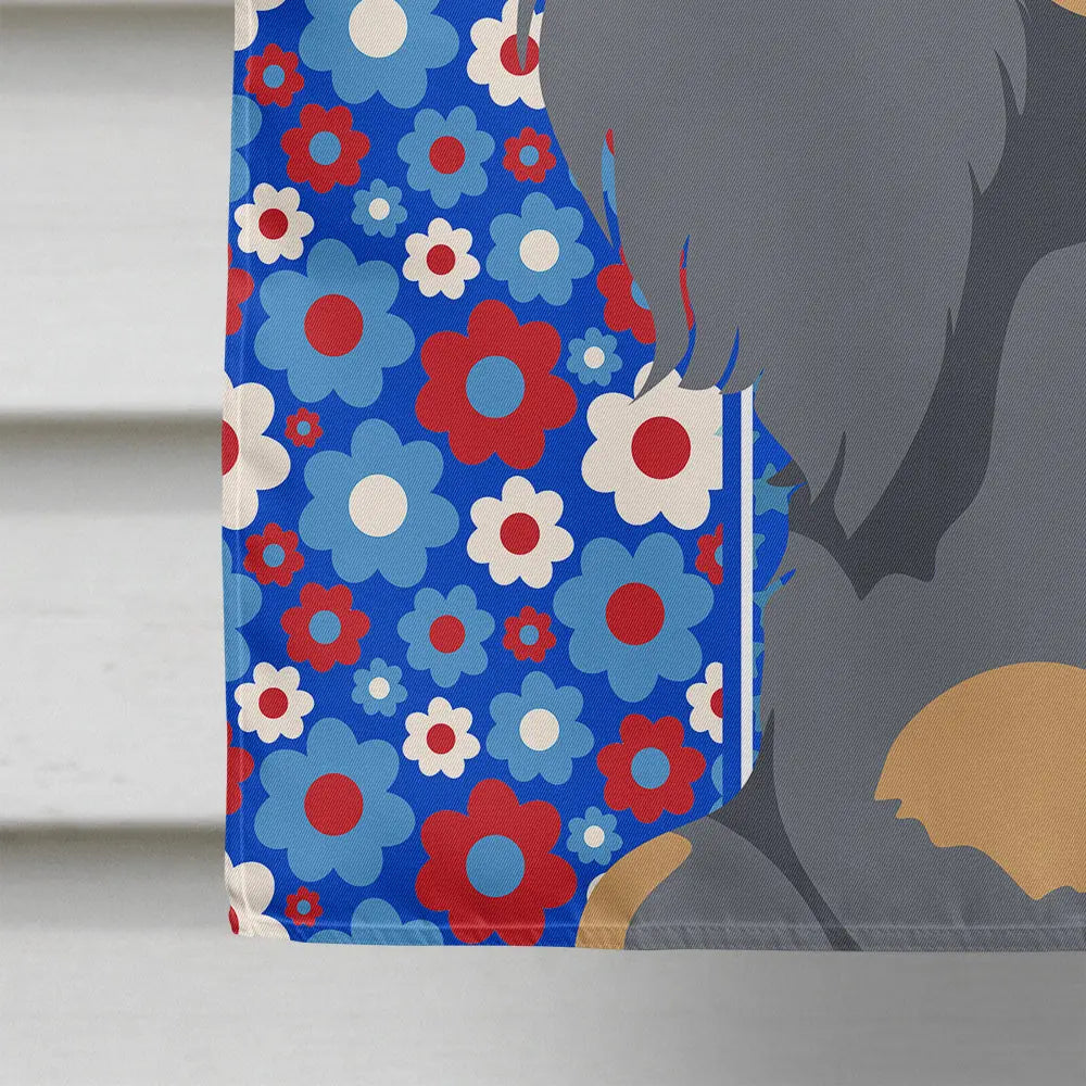 Longhair Blue and Tan Dachshund USA American House Flag Caroline's Treasures
