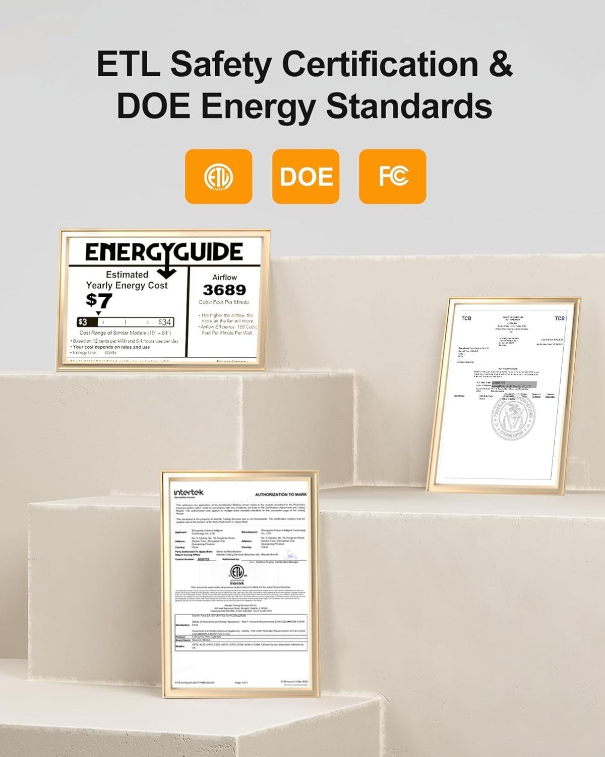 52Inch Black CeilingFan With RemoteAppControlled DimmableLEDLighting IndoorLivingSpaces ShipItFurniture