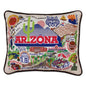 Arizona, University of Collegiate Hand-Embroidered Pillow CatStudio