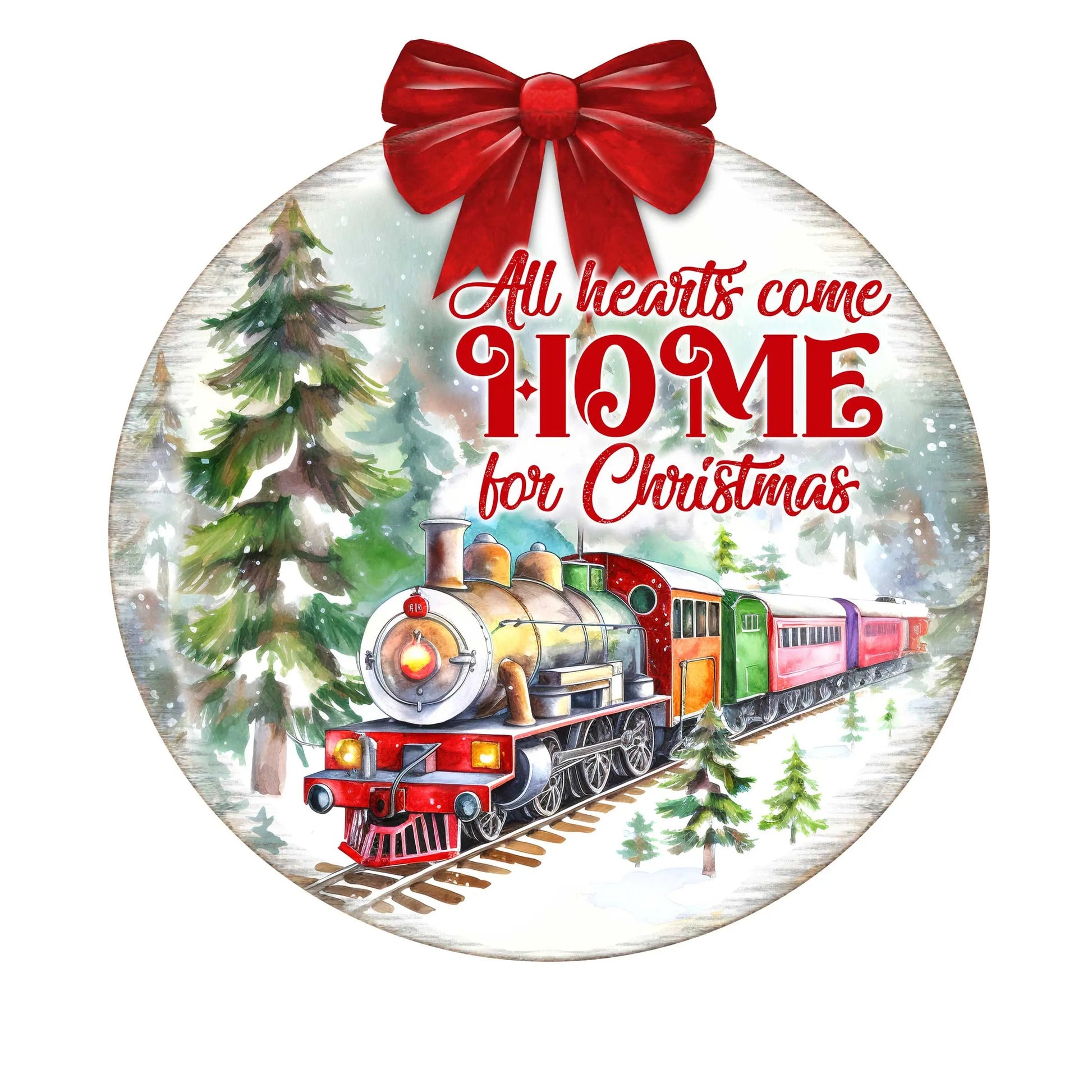 All Hearts Come Home for Christmas Sign Front door welcome sign Main entrance banner Welcome sign - Wooden front porch decor - 933115H-4