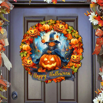 Happy Halloween Wreath Door Hanger by G. Debrekht - Halloween Decor - 8652821H G. DeBrekht