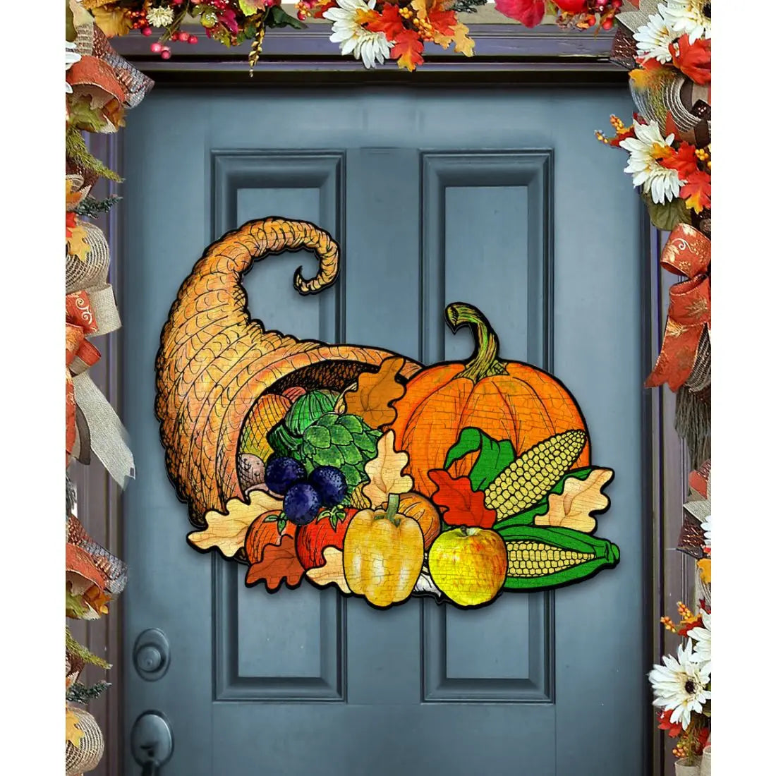 Thanksgiving Halloween Door Decor by G. DeBrekht - Thanksgiving Halloween Decor - 8158905H G. DeBrekht