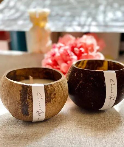 Coconut Wax Candle in Coconut Shell - Eco-Friendly and Sustainable Home Decor-1
