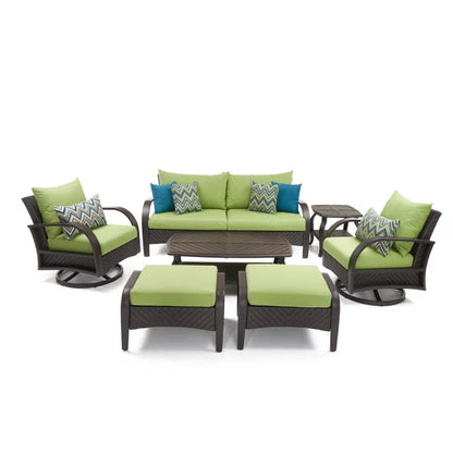 Weatherproof Outdoor 7 Piece Sofa Set Cushions Included-1