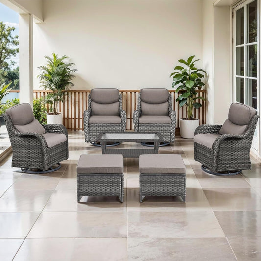 Comfortable Outdoor Swivel Rocker Patio Chairs Set-0