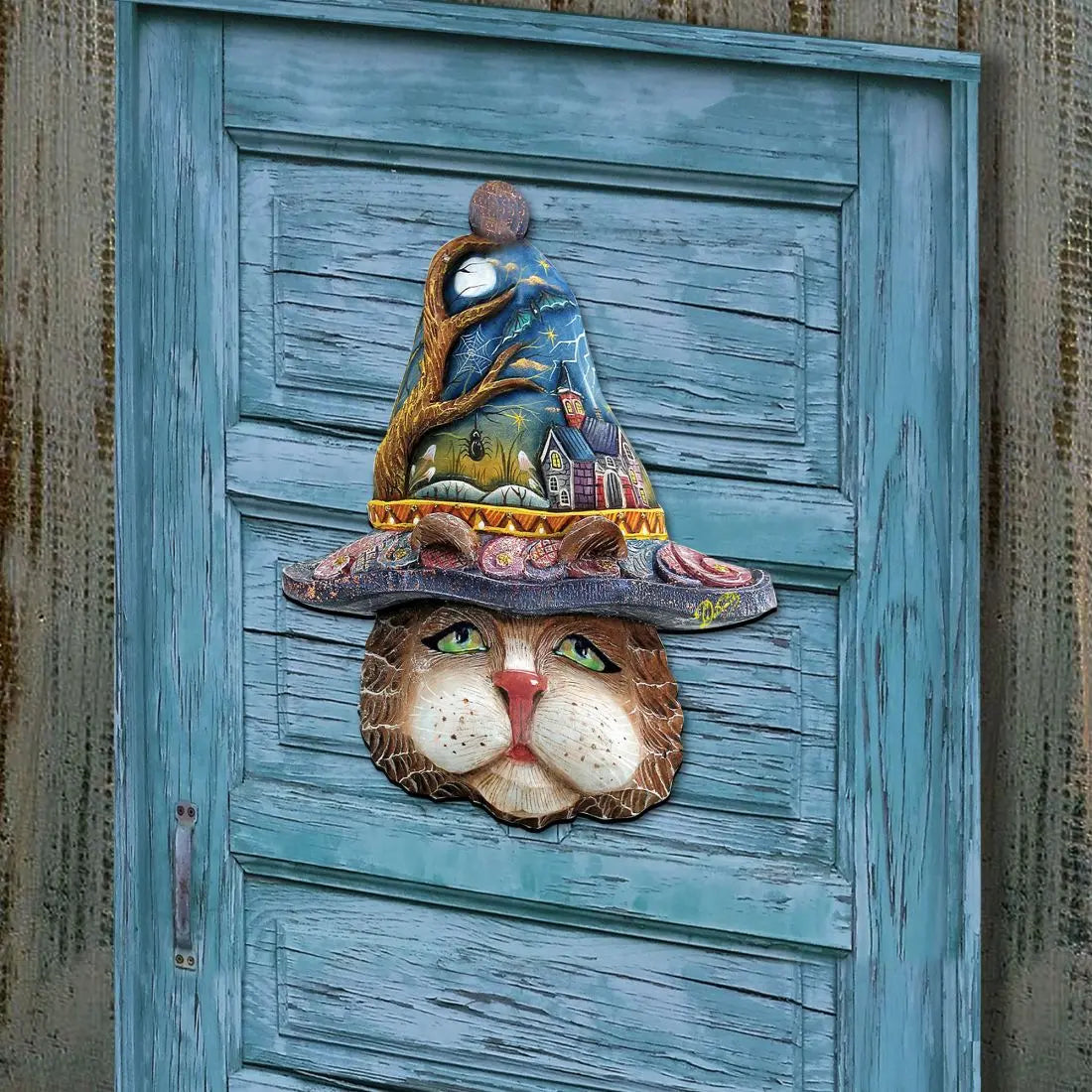 Halloween Eve Cat Halloween Door Decor by G. DeBrekht - Thanksgiving Halloween Decor - 8161039H G. DeBrekht