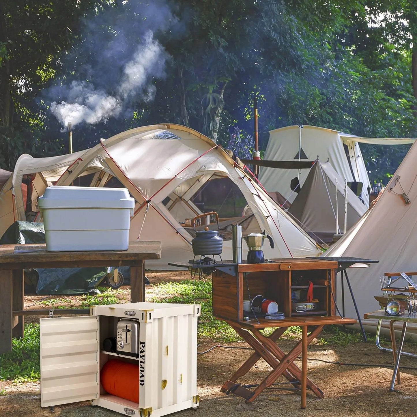 Industrial Style Container Side Table - Small Lampdepot