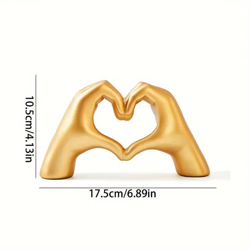 Heart Gesture Resin Statue for Home & Office Decor TM