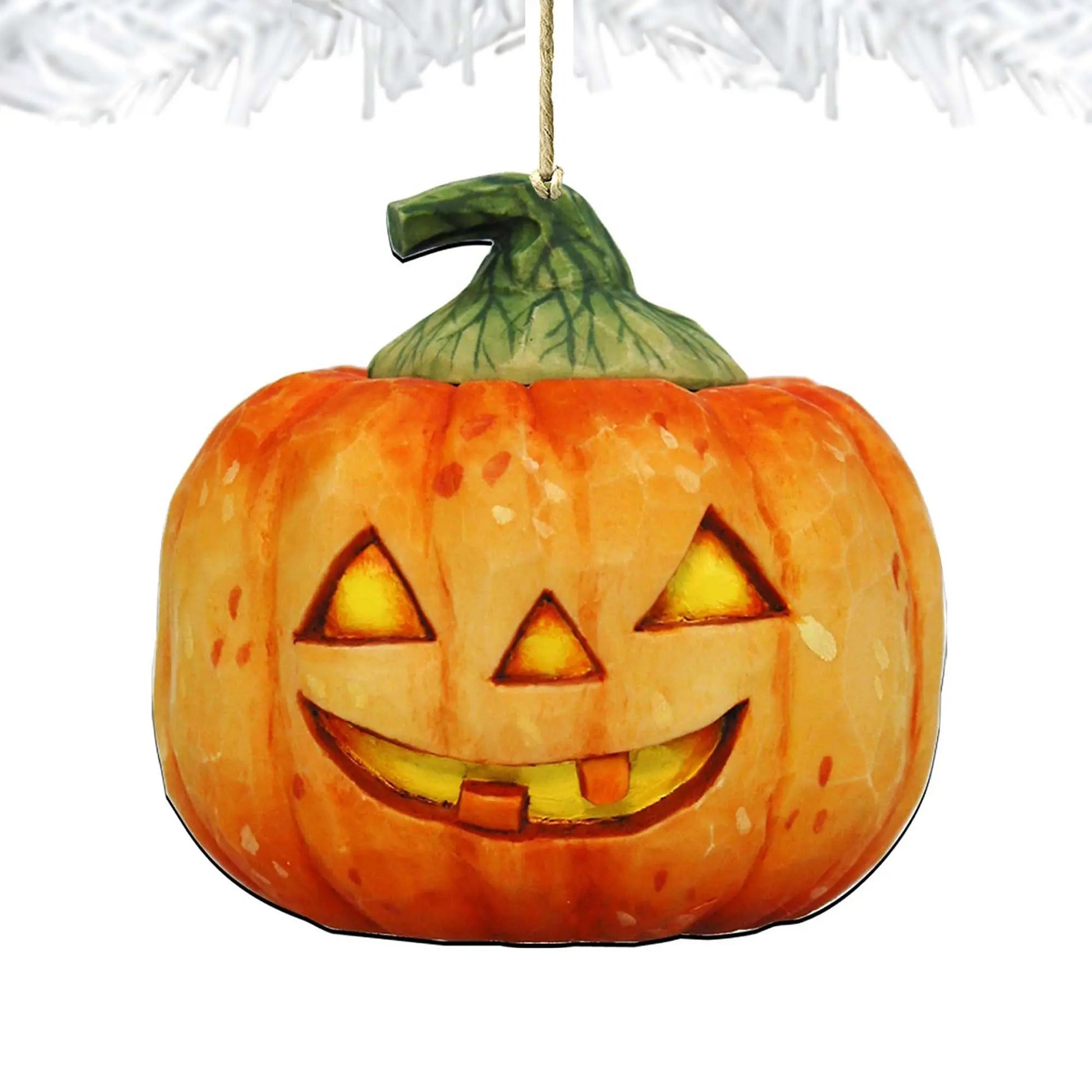 Halloween Pumpkin Wooden Ornaments by G. DeBrekht - Thanksgiving Halloween Decor - 8158414 G. DeBrekht