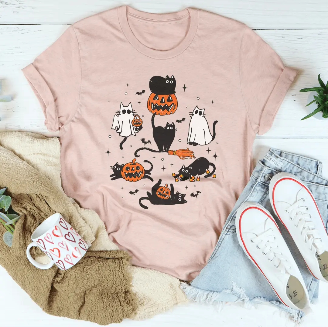 Halloween Cats Tee MerchMallow