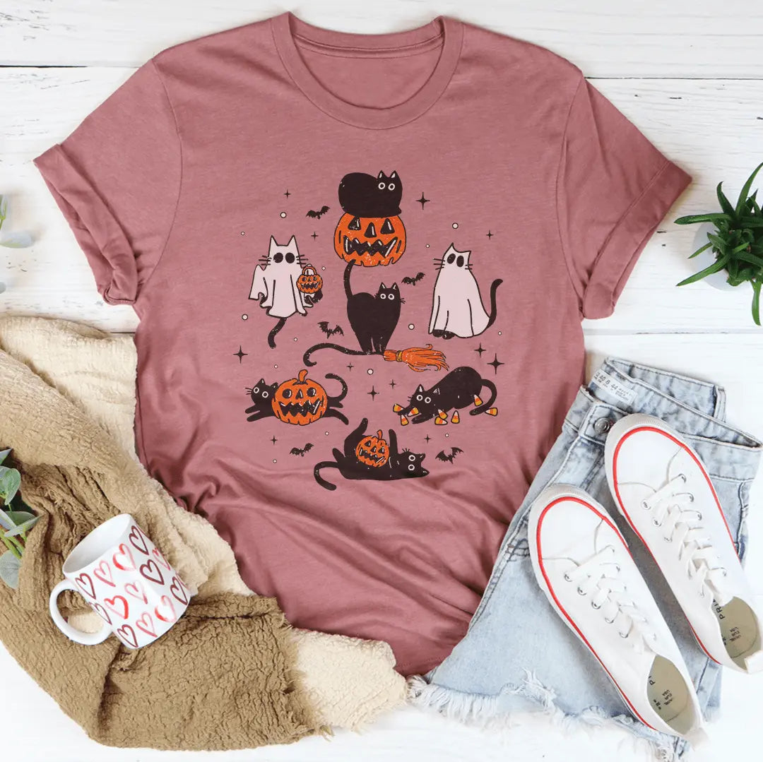 Halloween Cats Tee MerchMallow
