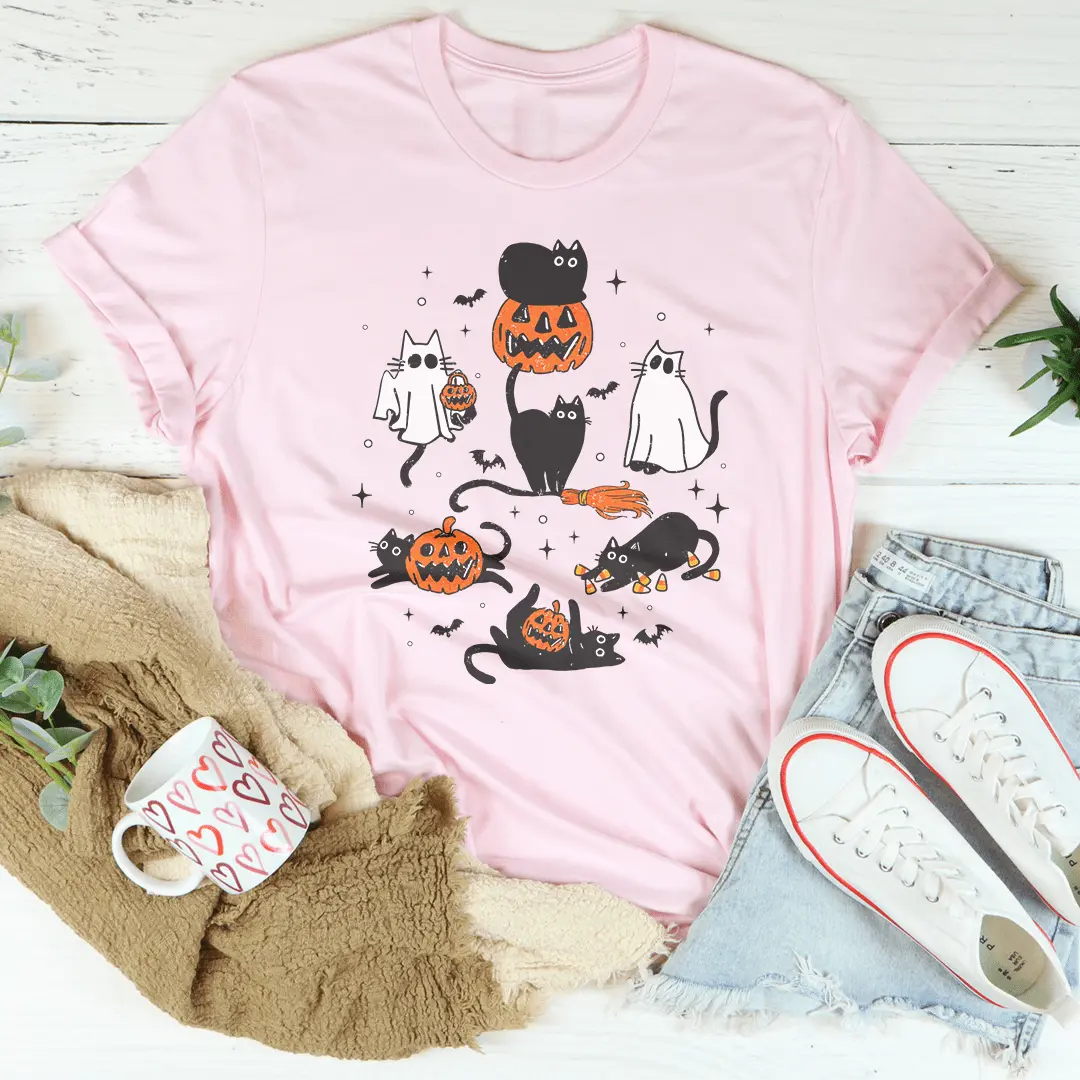 Halloween Cats Tee MerchMallow