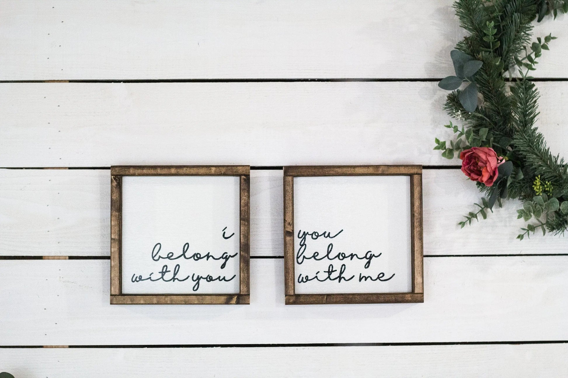 i belong with you, you belong with me, Set of 2 Wood Signs-0
