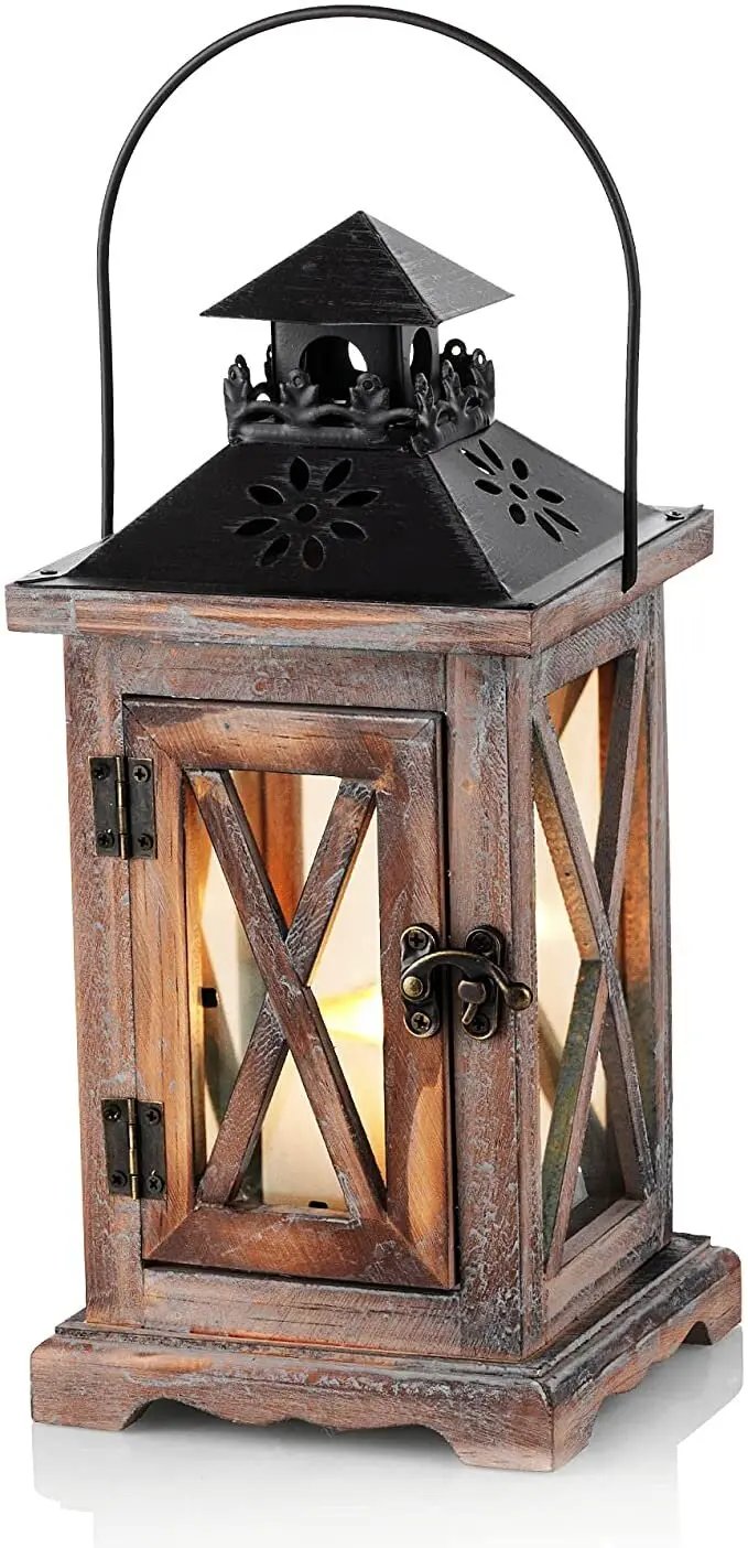 Rustic Home Decor Lantern Set of 2-2
