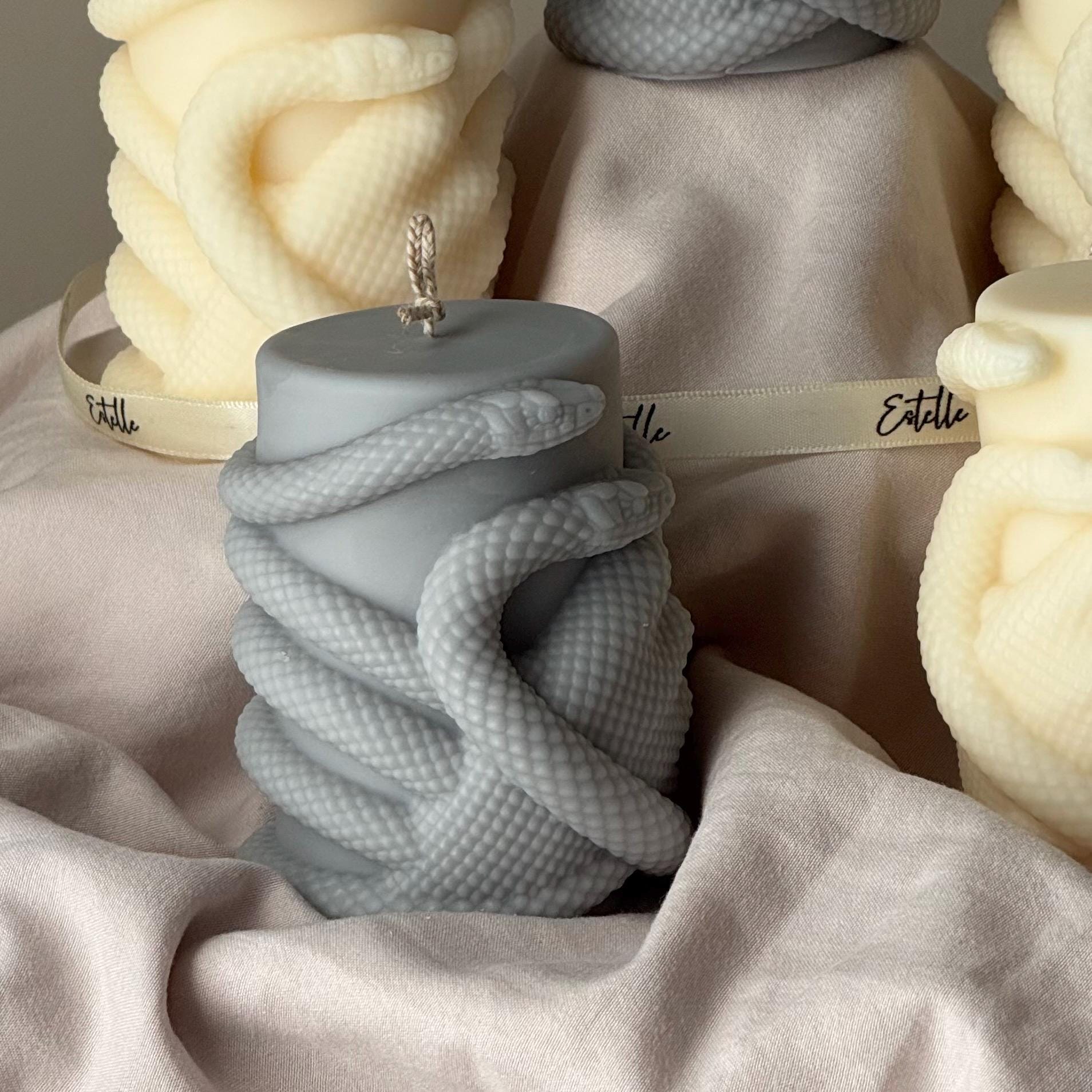 Snake Hand Pillar Candle: Serpent Design Candle, Mystical Decor, Gothic Home Accent Estelle Studio