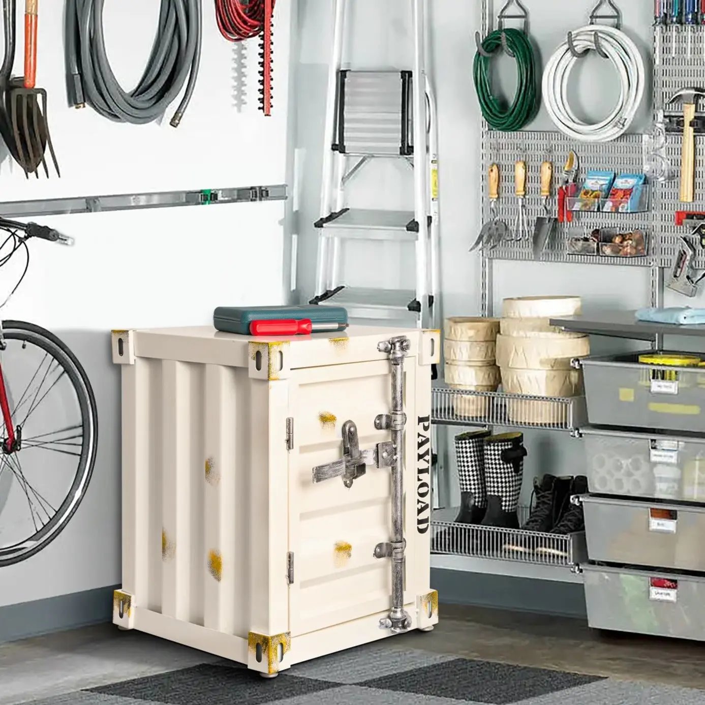 Industrial Style Container Side Table - Small Lampdepot