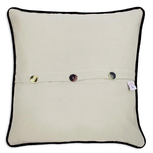 Little Rock Hand-Embroidered Pillow CatStudio
