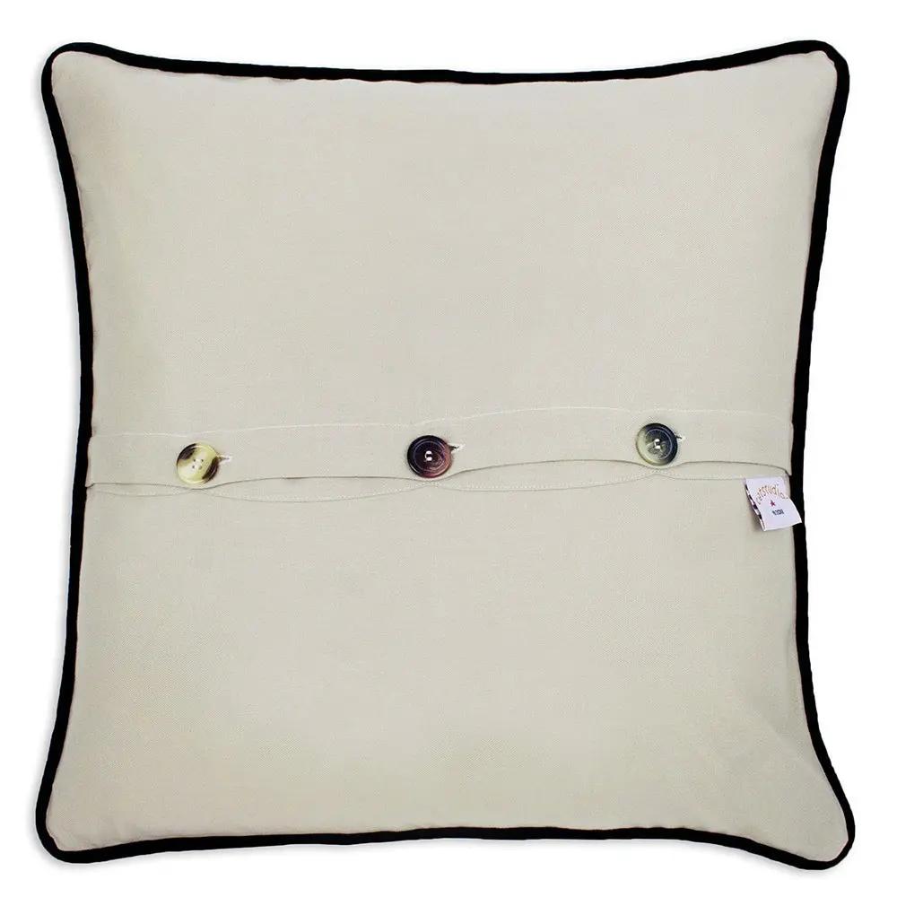 North Dakokta Hand-Embroidered Pillow CatStudio