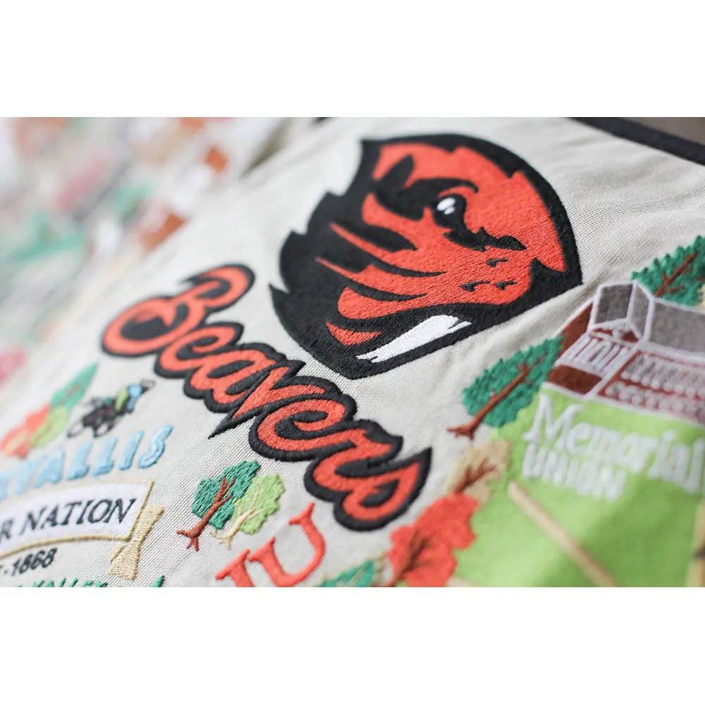 Oregon State University Collegiate Embroidered Pillow by CatStudio CatStudio