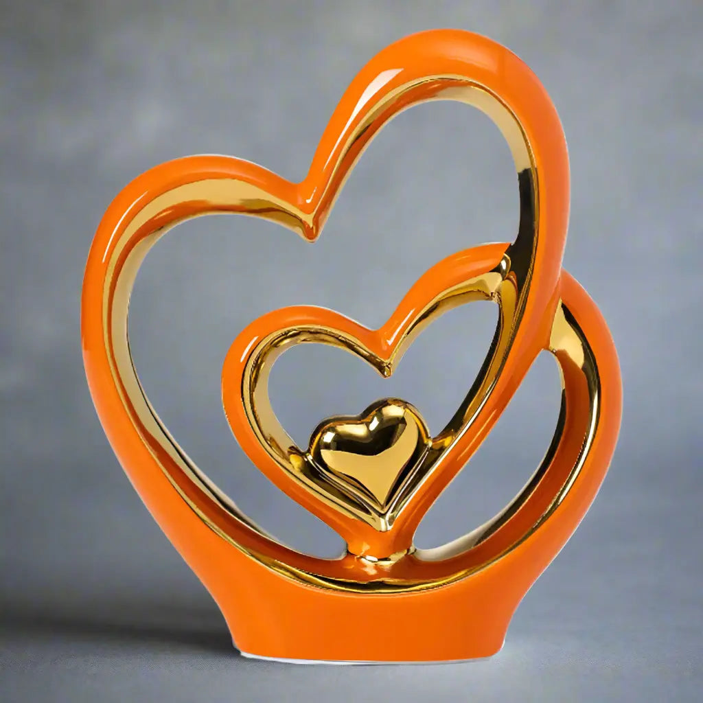 Porcelain Double Heart Home Decor for Couples TM