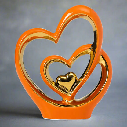 Porcelain Double Heart Home Decor for Couples TM
