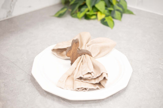Easter Bunny Napkin Rings, Wood Easter Table Decor, Upright Wood Rabbit Napkin Ring The McGarvey Workshop