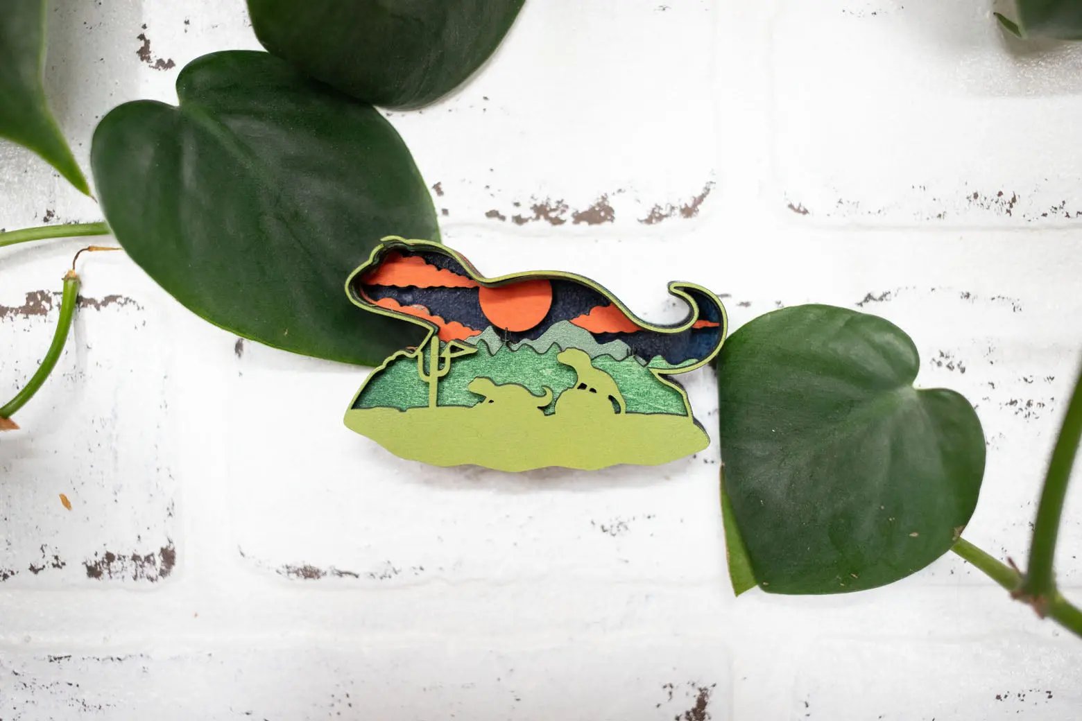 Laser Cut Lizard,  Animal 3D Diorama, Handmade Dessert Scene, Wall Art,  Lizard Animal Decor-1