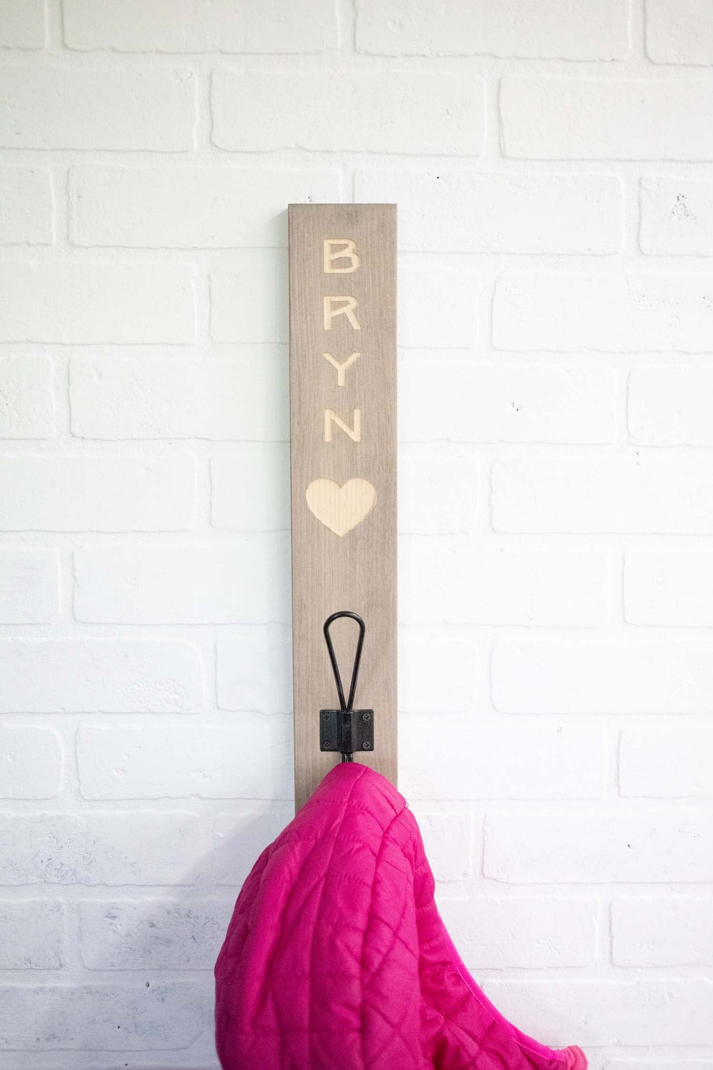 Customizable Coat Hook, Personalized Leash Holder, Engraved Backpack Hook-3